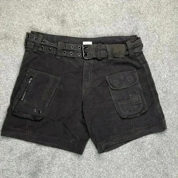 Dylan Cargo Short Chambray Belt Multiple Pockets Lightweight Casual Sz 4 - Picture 1 of 9